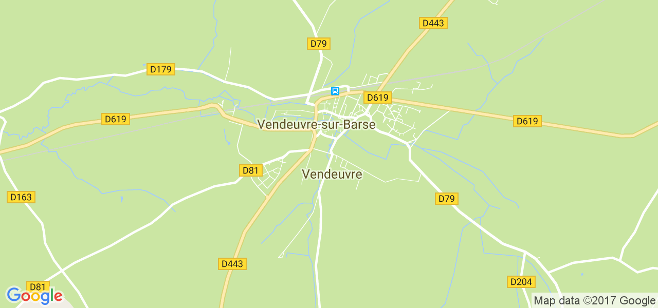 map de la ville de Vendeuvre-sur-Barse