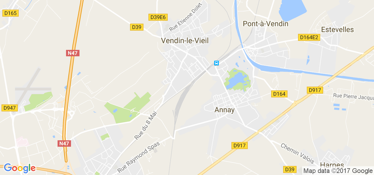 map de la ville de Vendin-le-Vieil