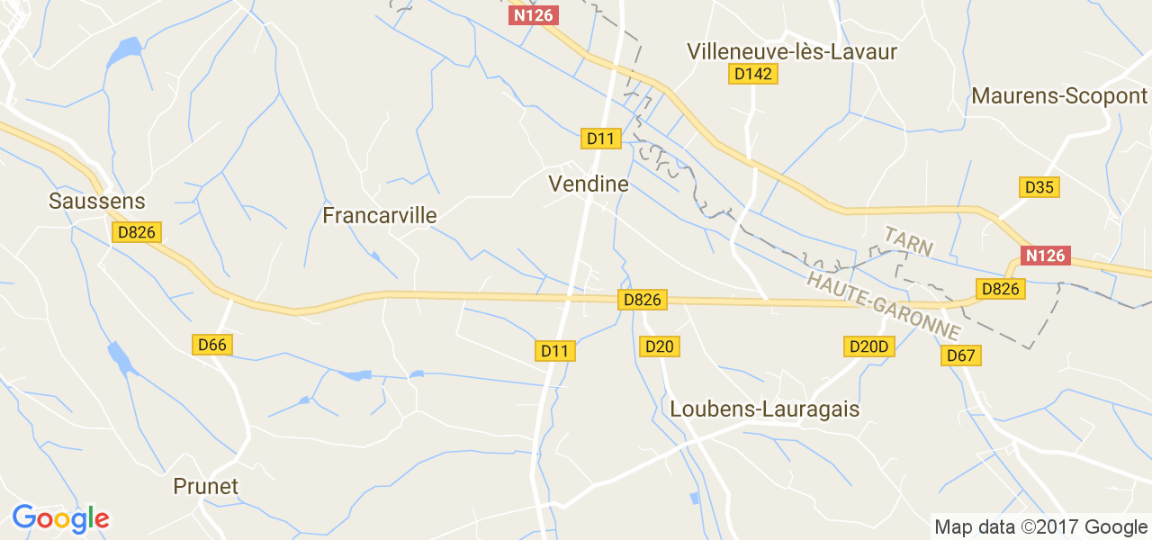 map de la ville de Vendine