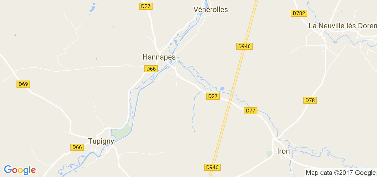 map de la ville de Vénérolles