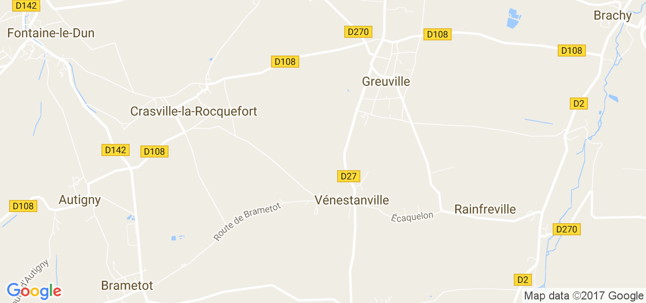 map de la ville de Vénestanville