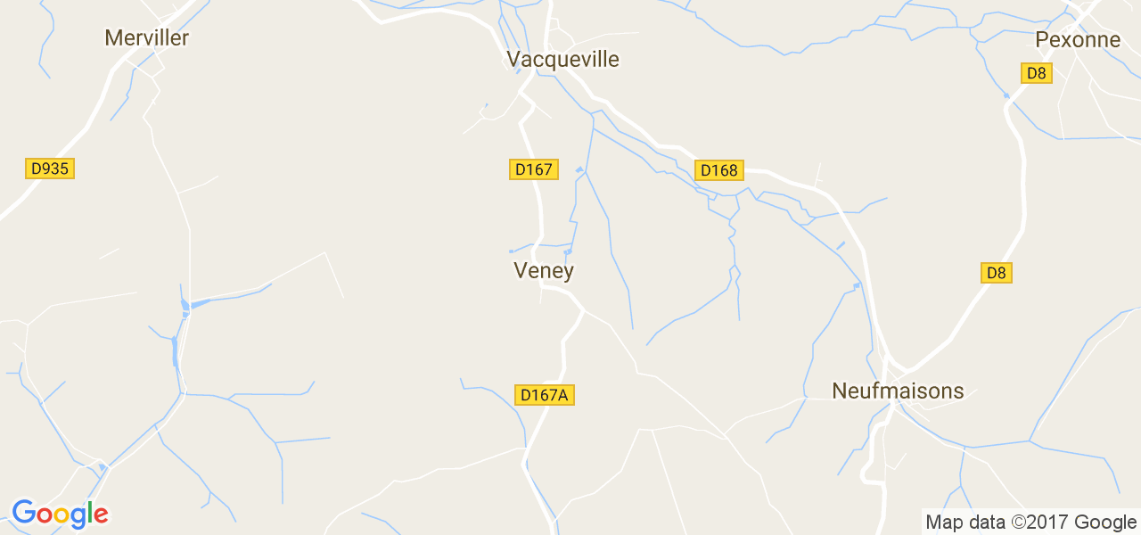 map de la ville de Veney