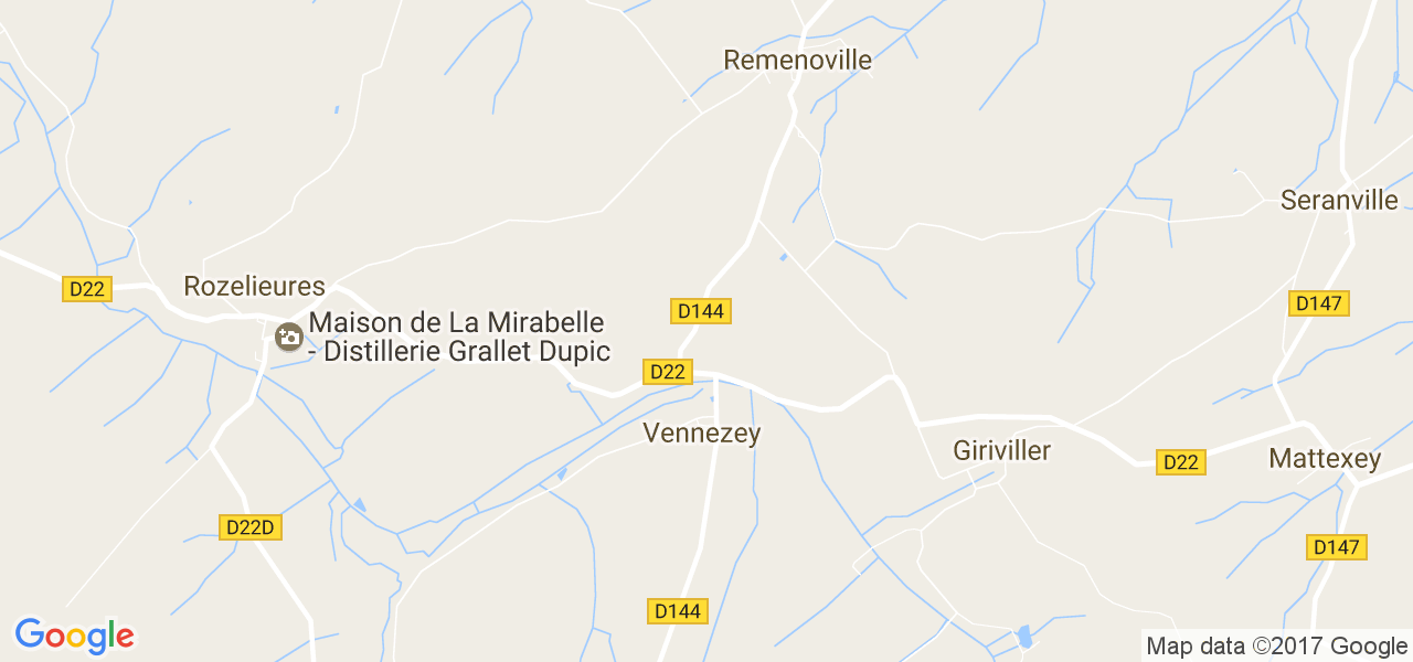 map de la ville de Vennezey