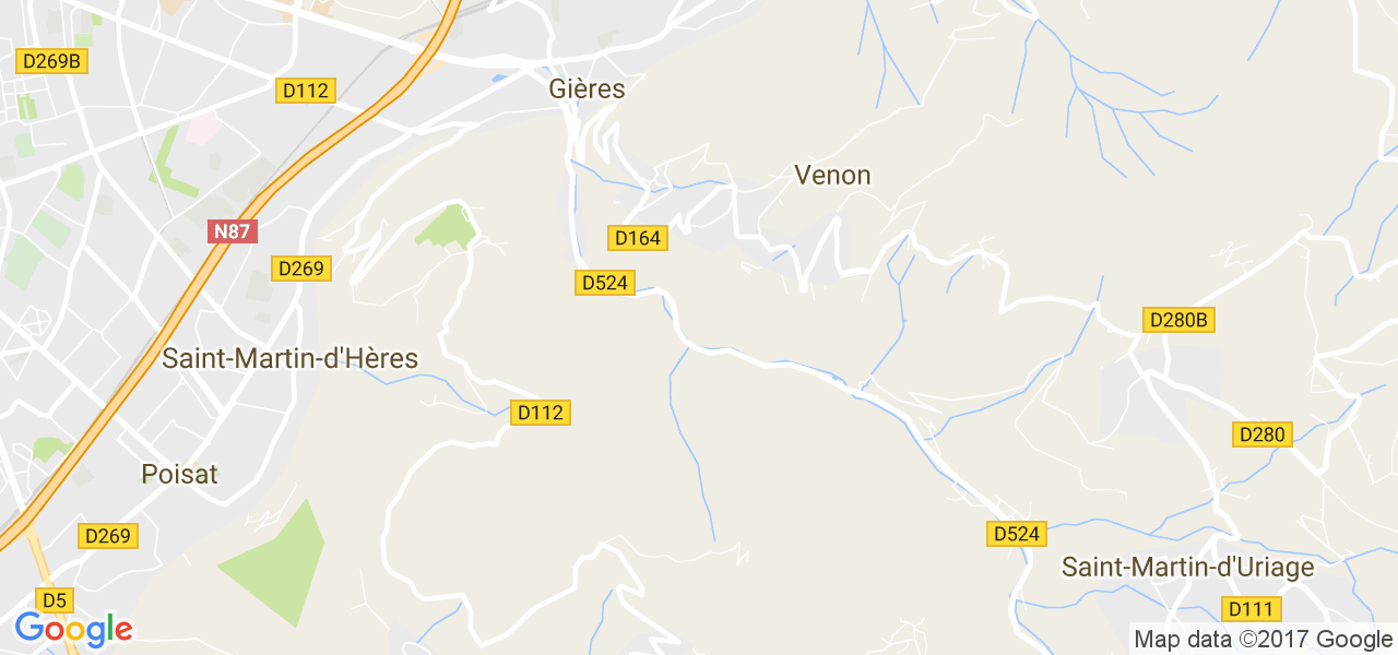 map de la ville de Venon