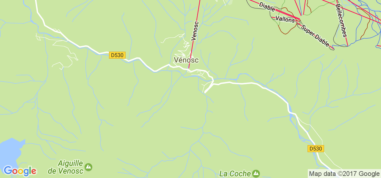 map de la ville de Vénosc