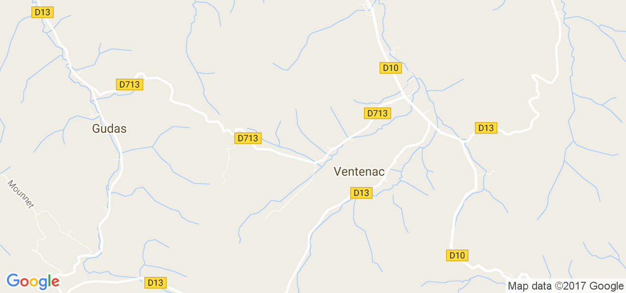 map de la ville de Ventenac