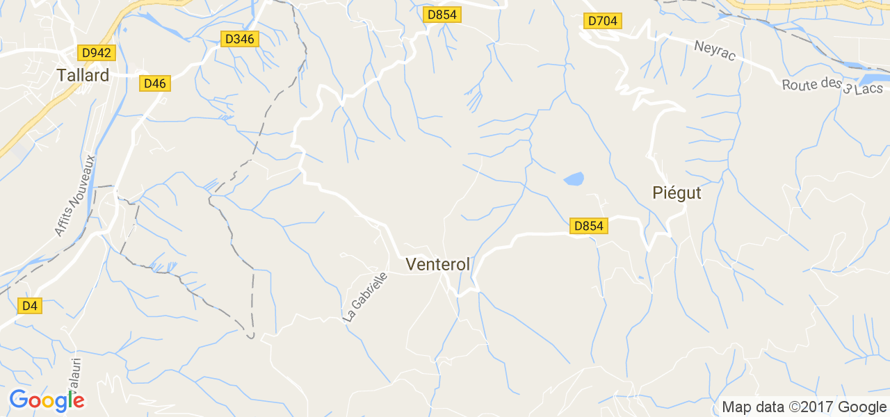 map de la ville de Venterol