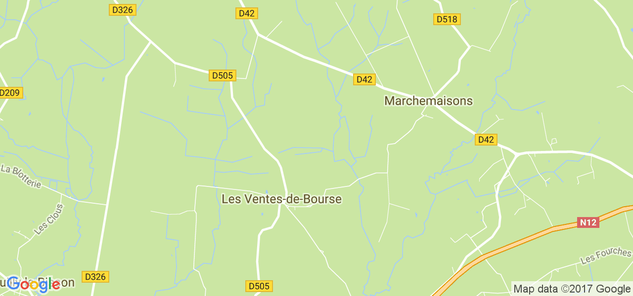 map de la ville de Ventes-de-Bourse