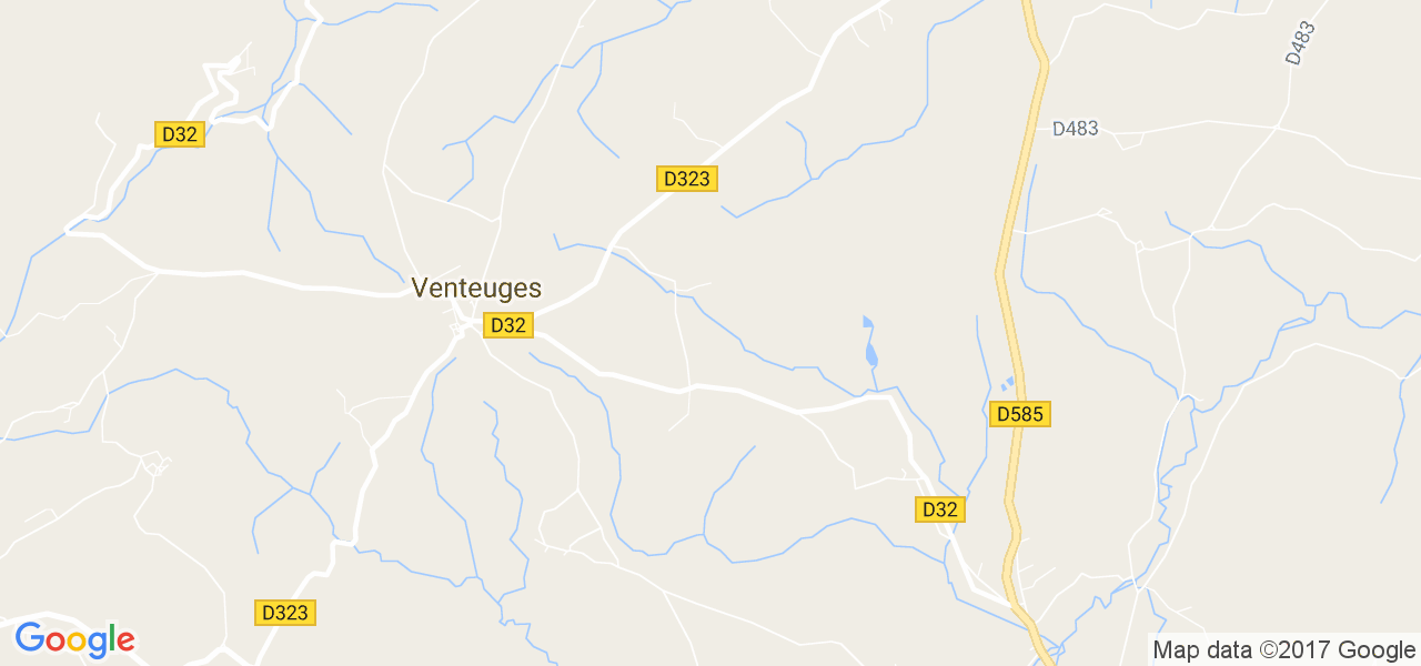 map de la ville de Venteuges