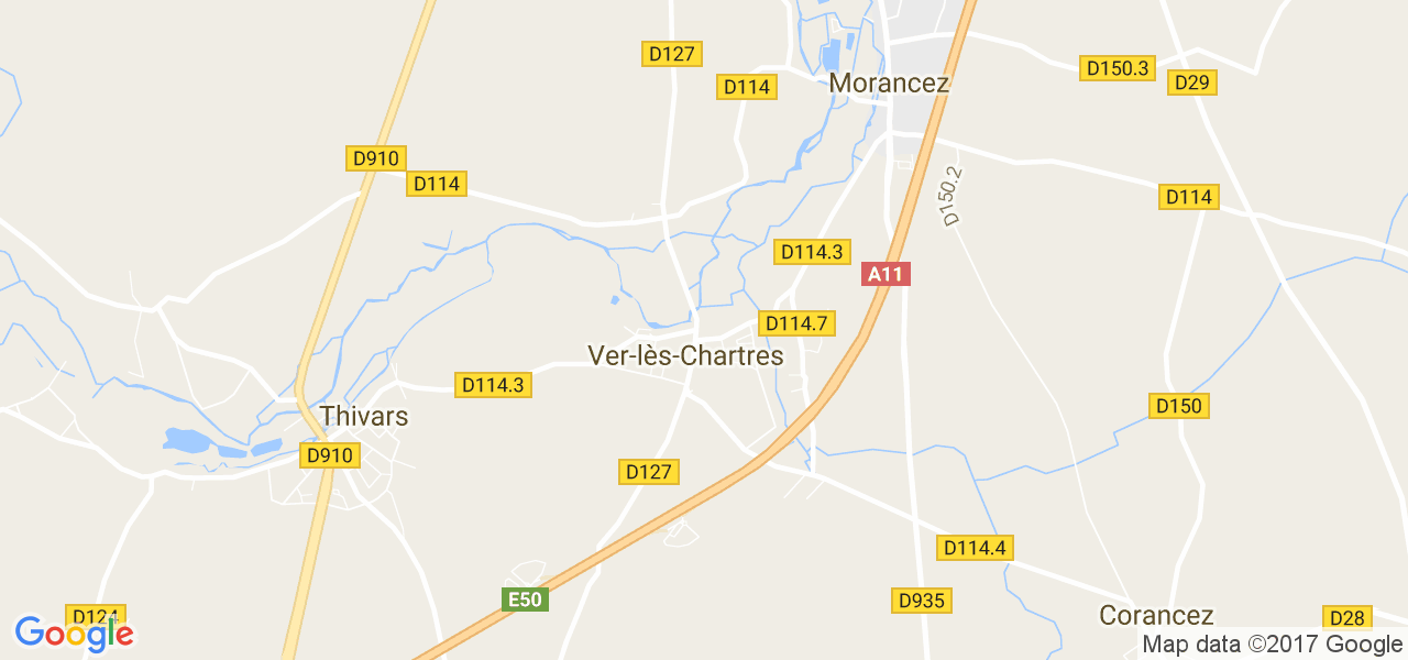 map de la ville de Ver-lès-Chartres