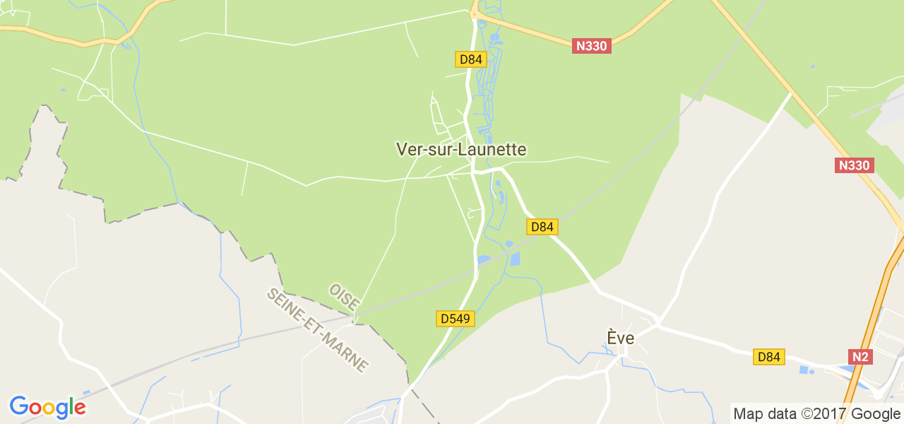 map de la ville de Ver-sur-Launette