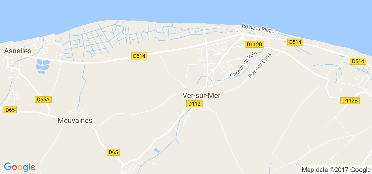 map de la ville de Ver-sur-Mer