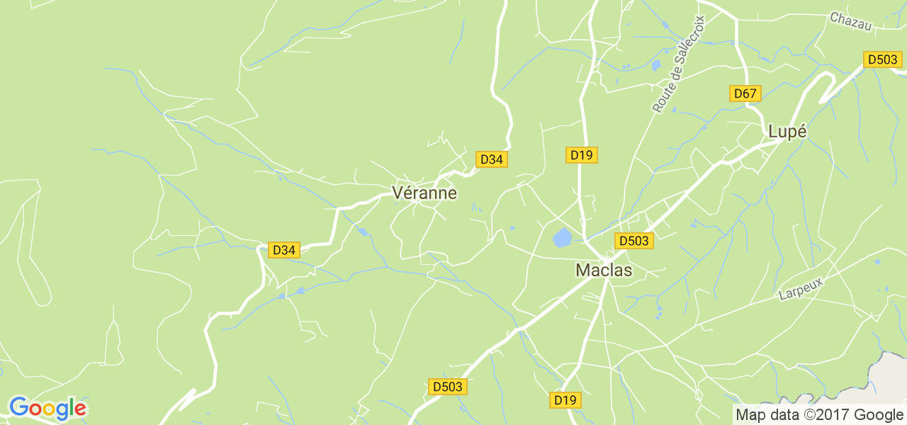 map de la ville de Véranne