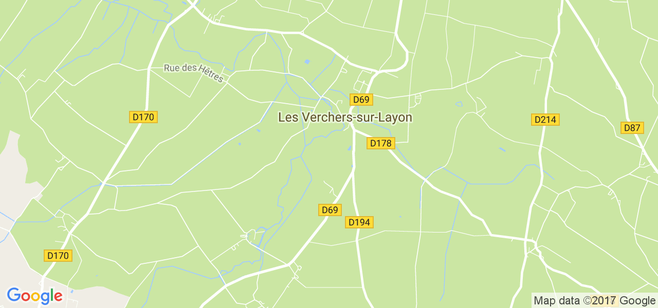 map de la ville de Verchers-sur-Layon