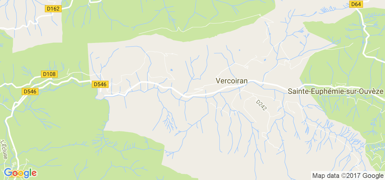 map de la ville de Vercoiran