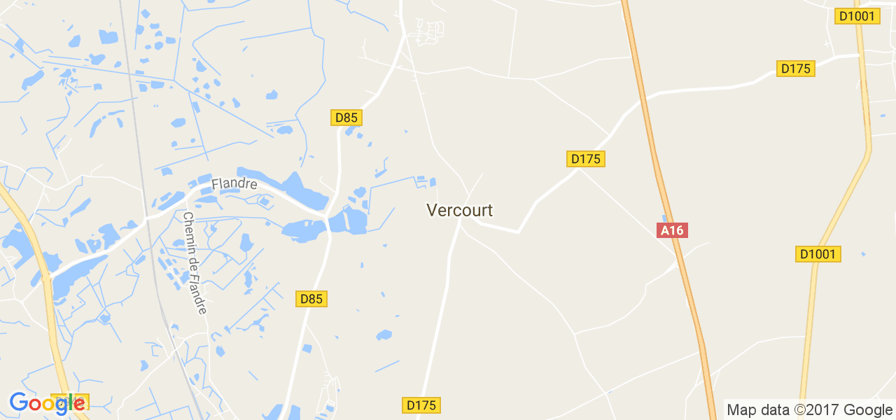 map de la ville de Vercourt