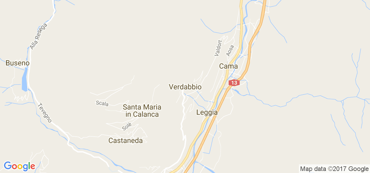 map de la ville de Verdabbio