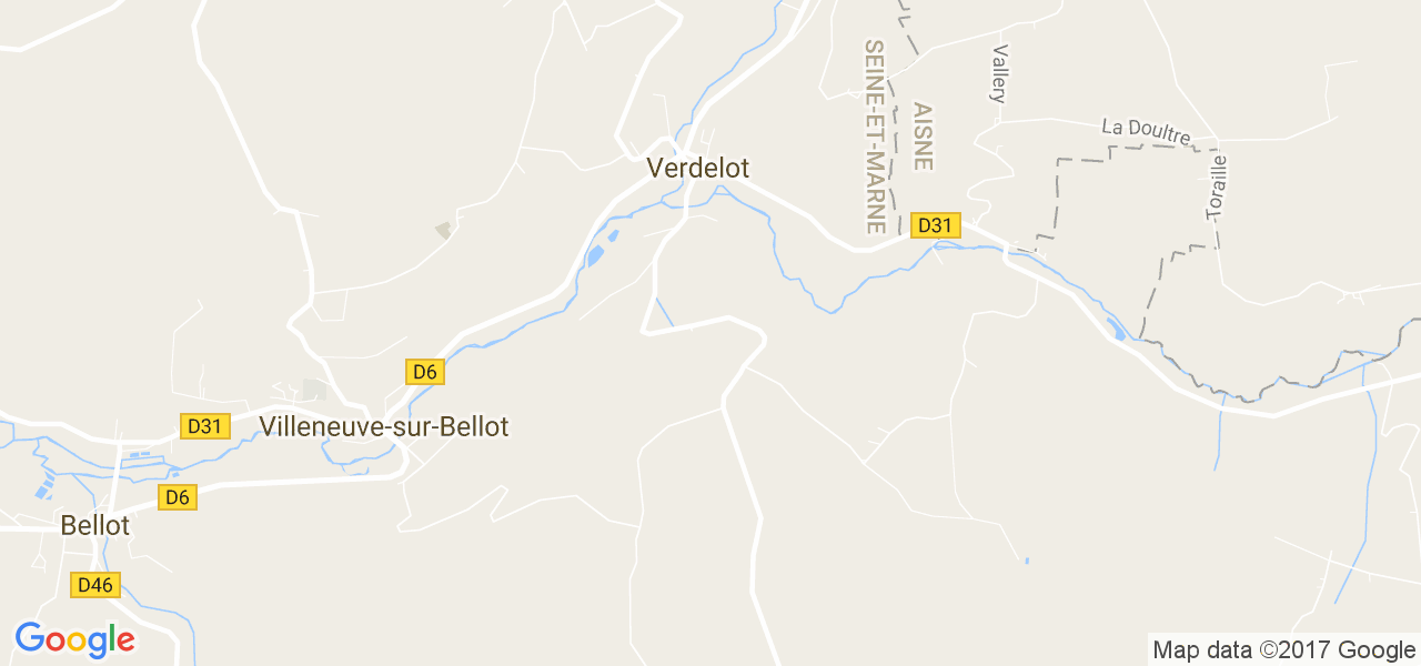 map de la ville de Verdelot