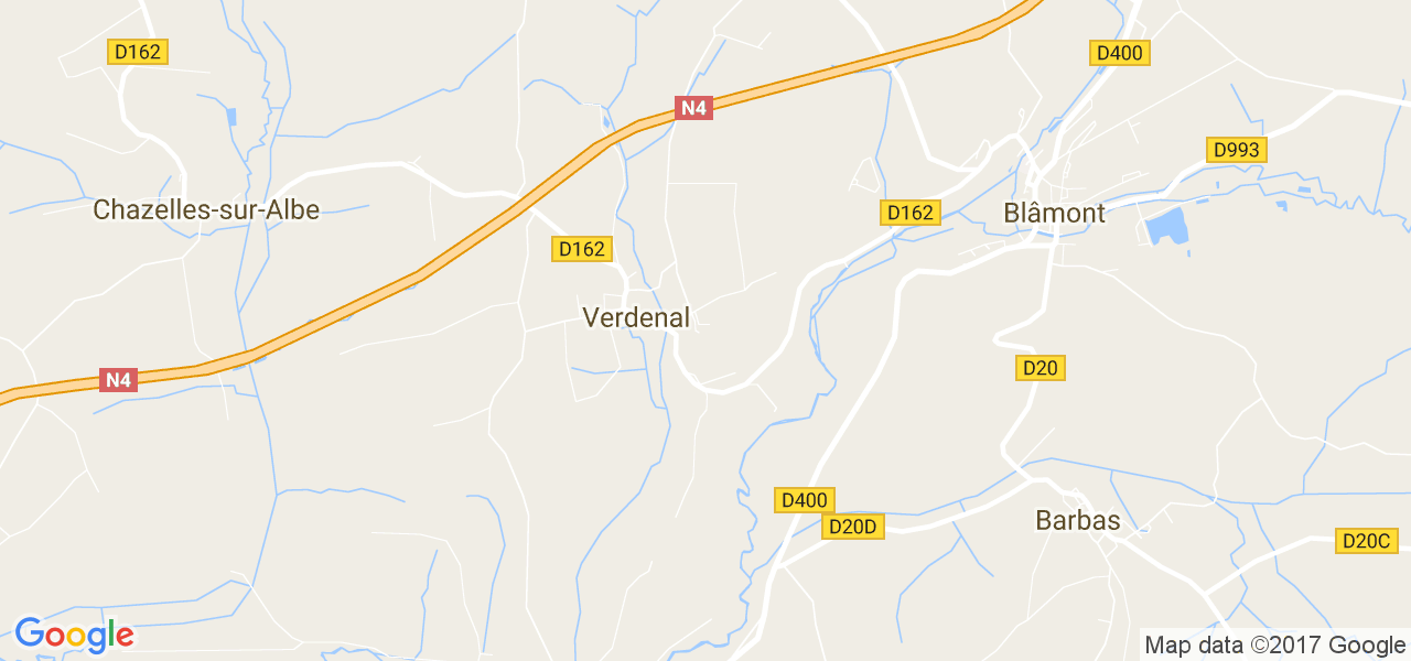 map de la ville de Verdenal