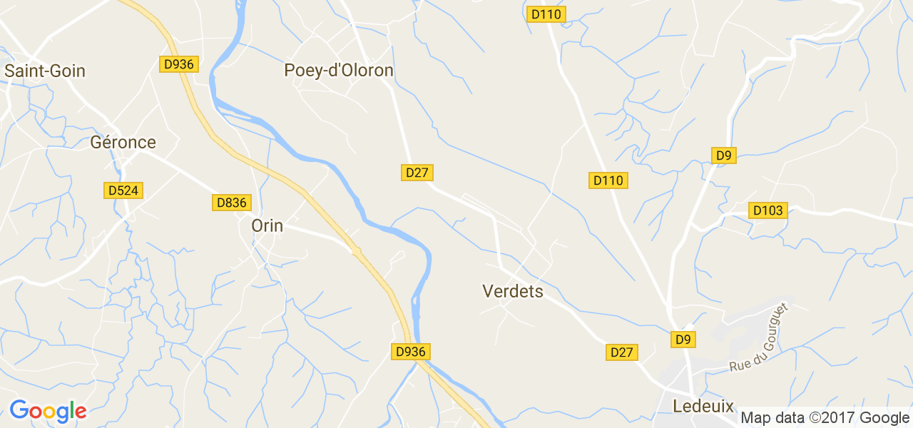 map de la ville de Verdets