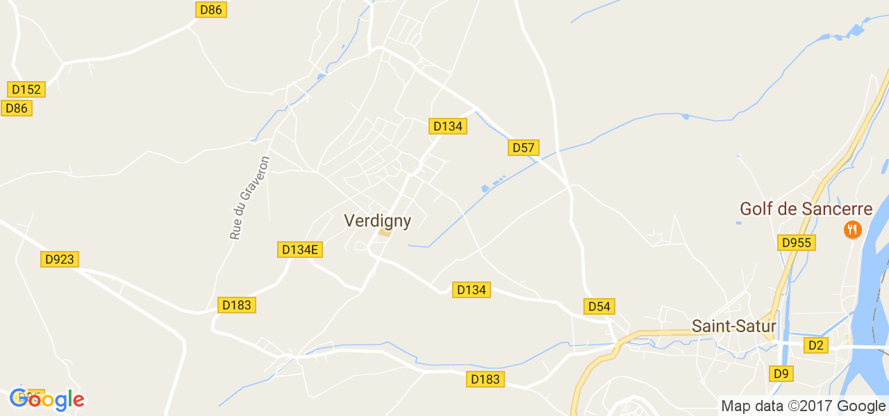 map de la ville de Verdigny