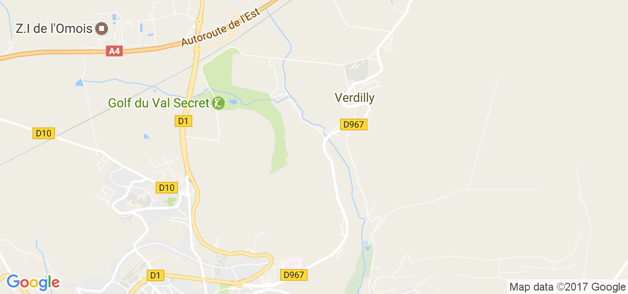 map de la ville de Verdilly