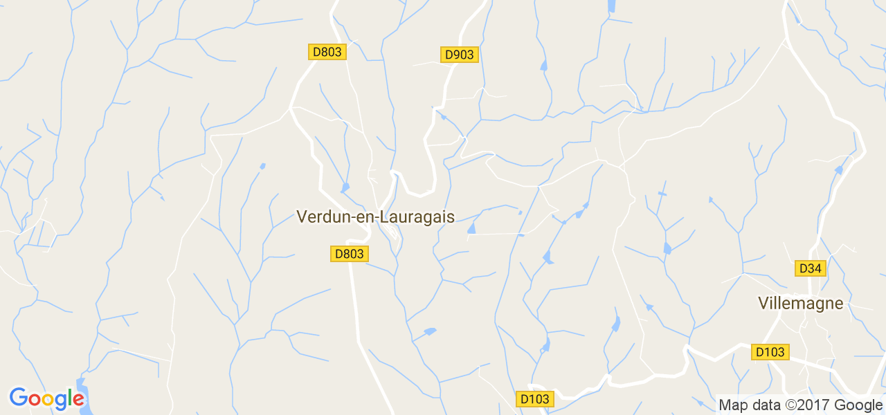 map de la ville de Verdun-en-Lauragais