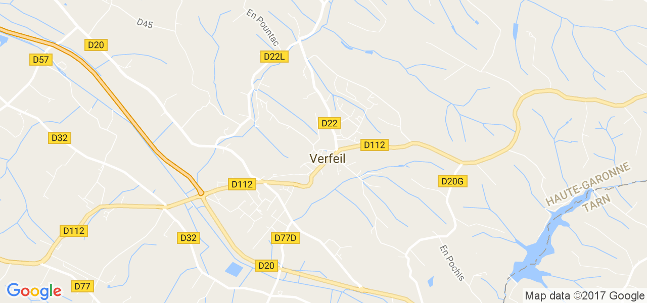 map de la ville de Verfeil