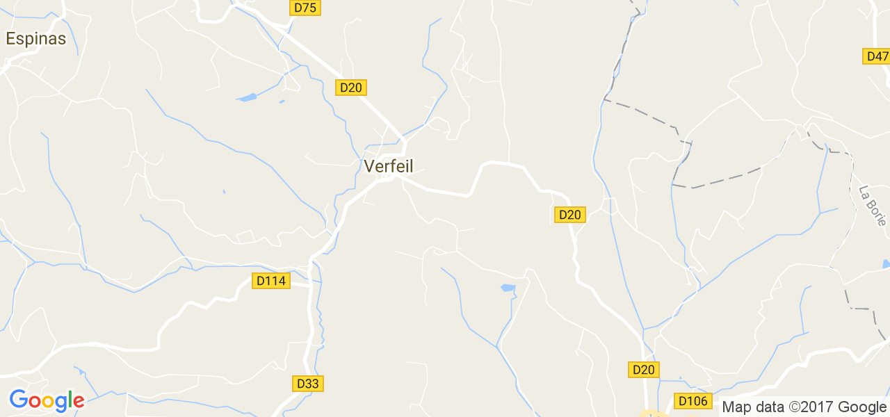 map de la ville de Verfeil