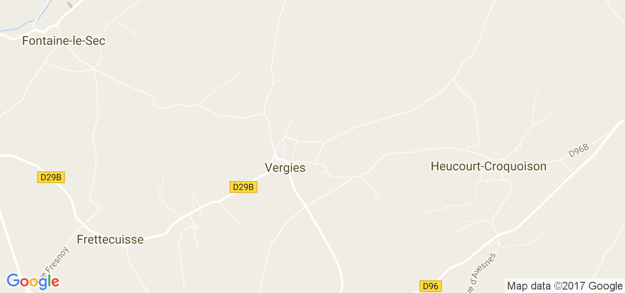 map de la ville de Vergies