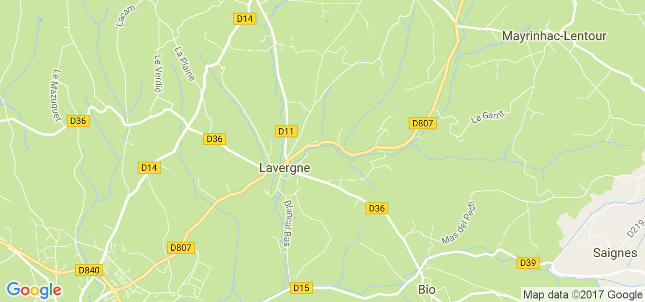 map de la ville de Vergne