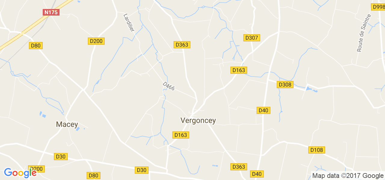 map de la ville de Vergoncey