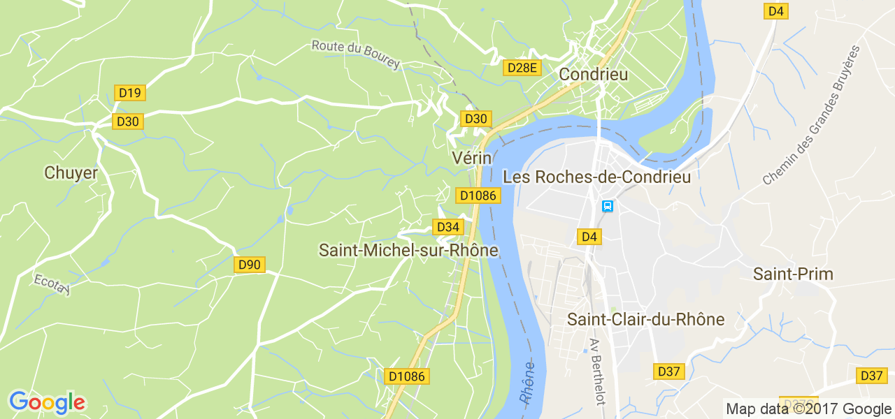 map de la ville de Vérin