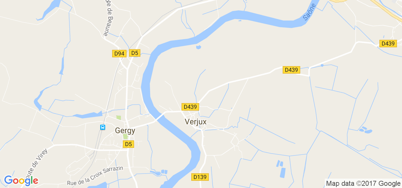 map de la ville de Verjux