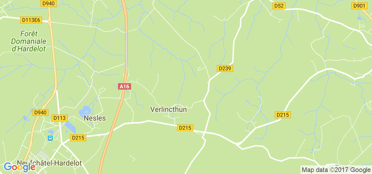 map de la ville de Verlincthun