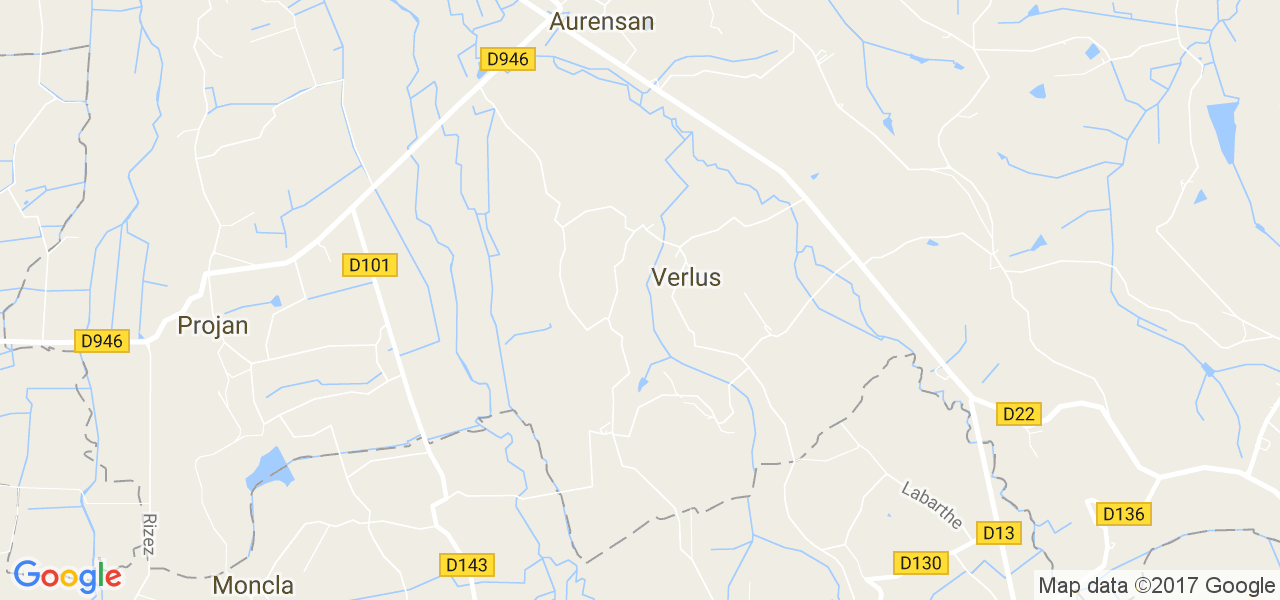 map de la ville de Verlus