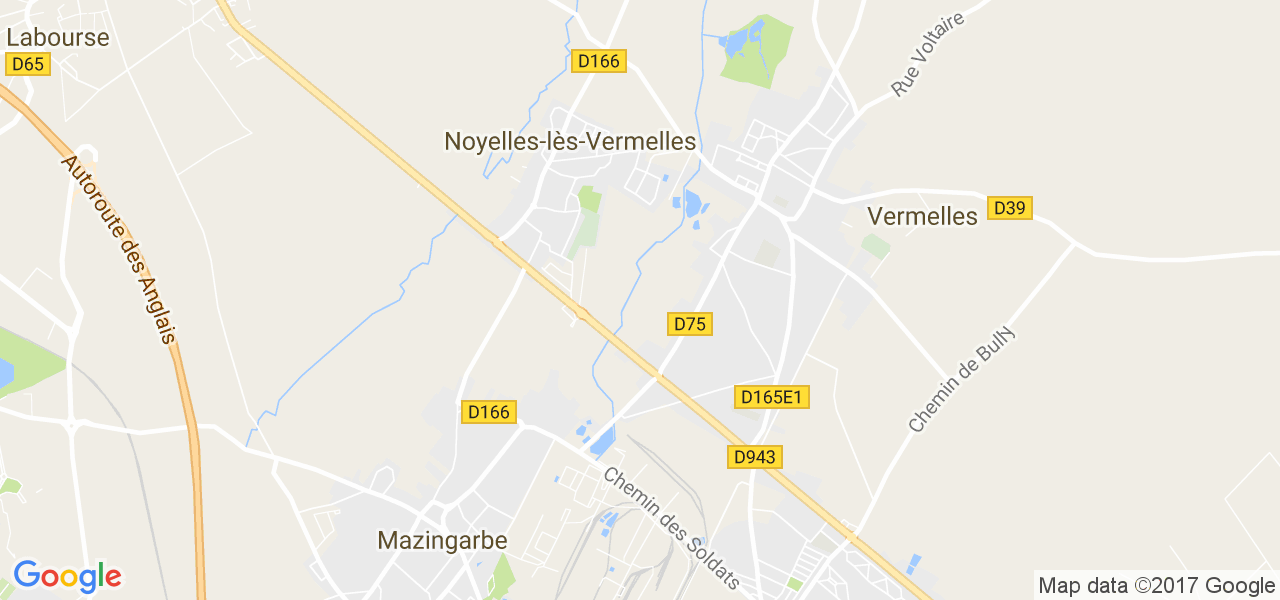 map de la ville de Vermelles