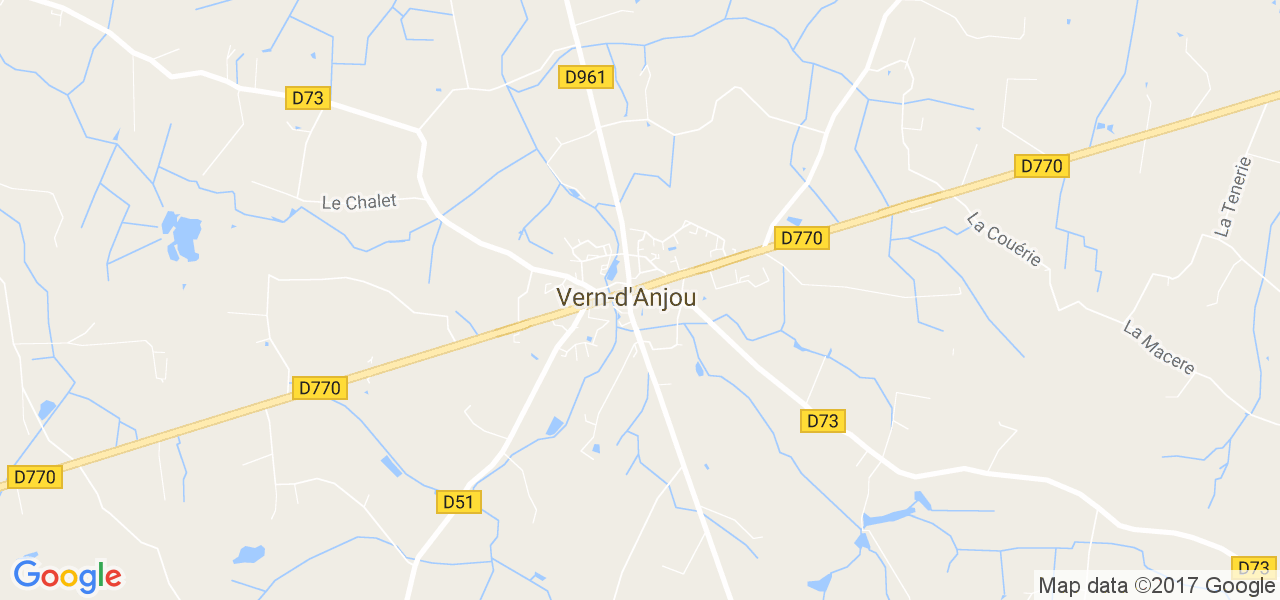 map de la ville de Vern-d'Anjou