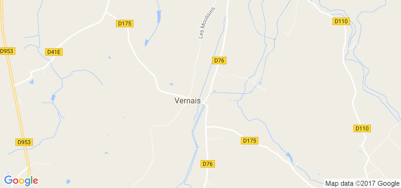 map de la ville de Vernais