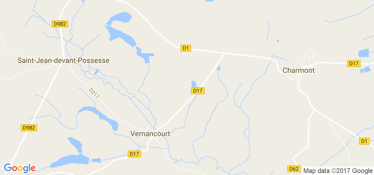 map de la ville de Vernancourt