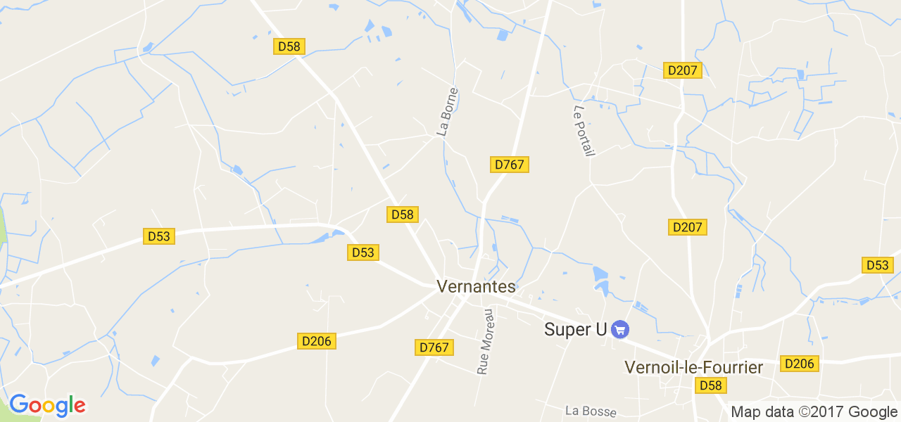 map de la ville de Vernantes