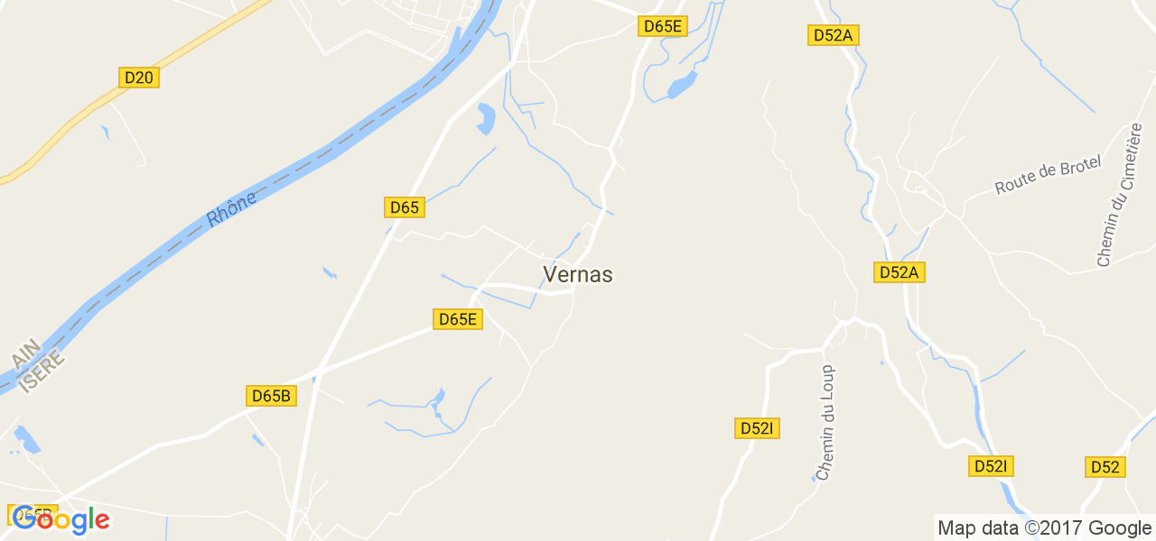 map de la ville de Vernas