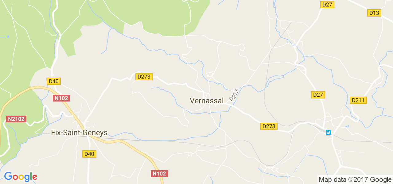 map de la ville de Vernassal