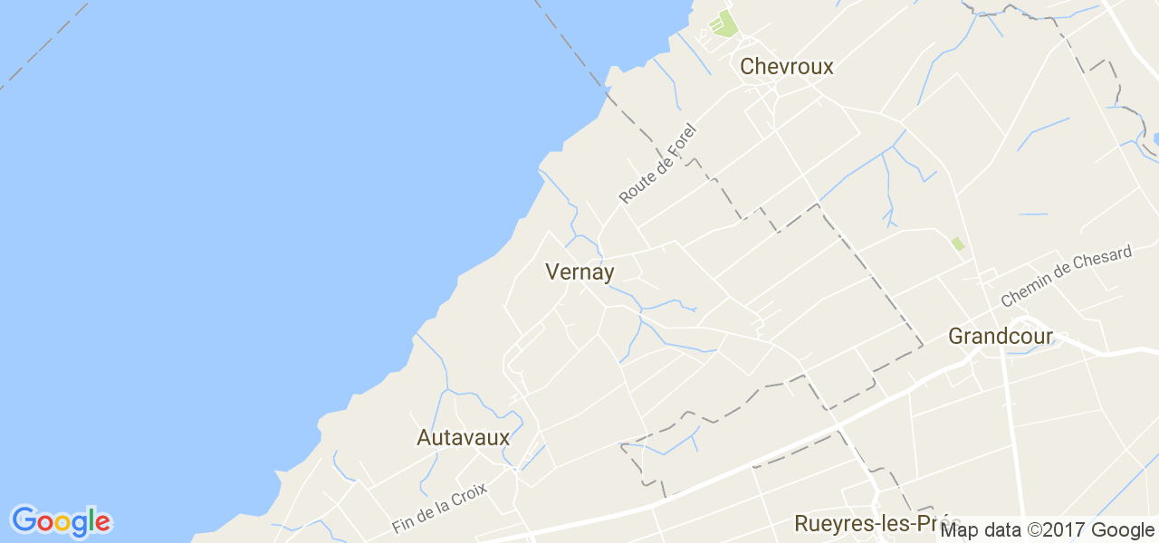 map de la ville de Vernay