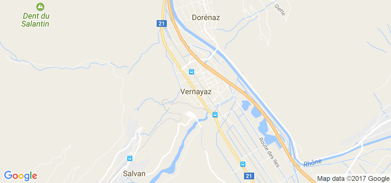 map de la ville de Vernayaz