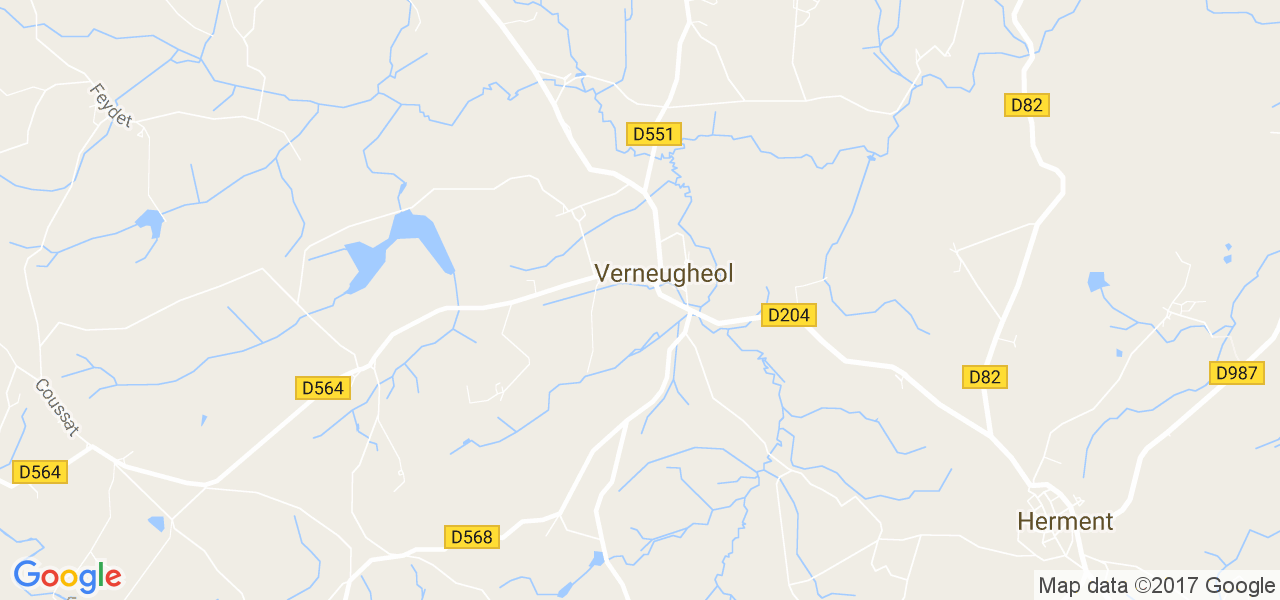 map de la ville de Verneugheol