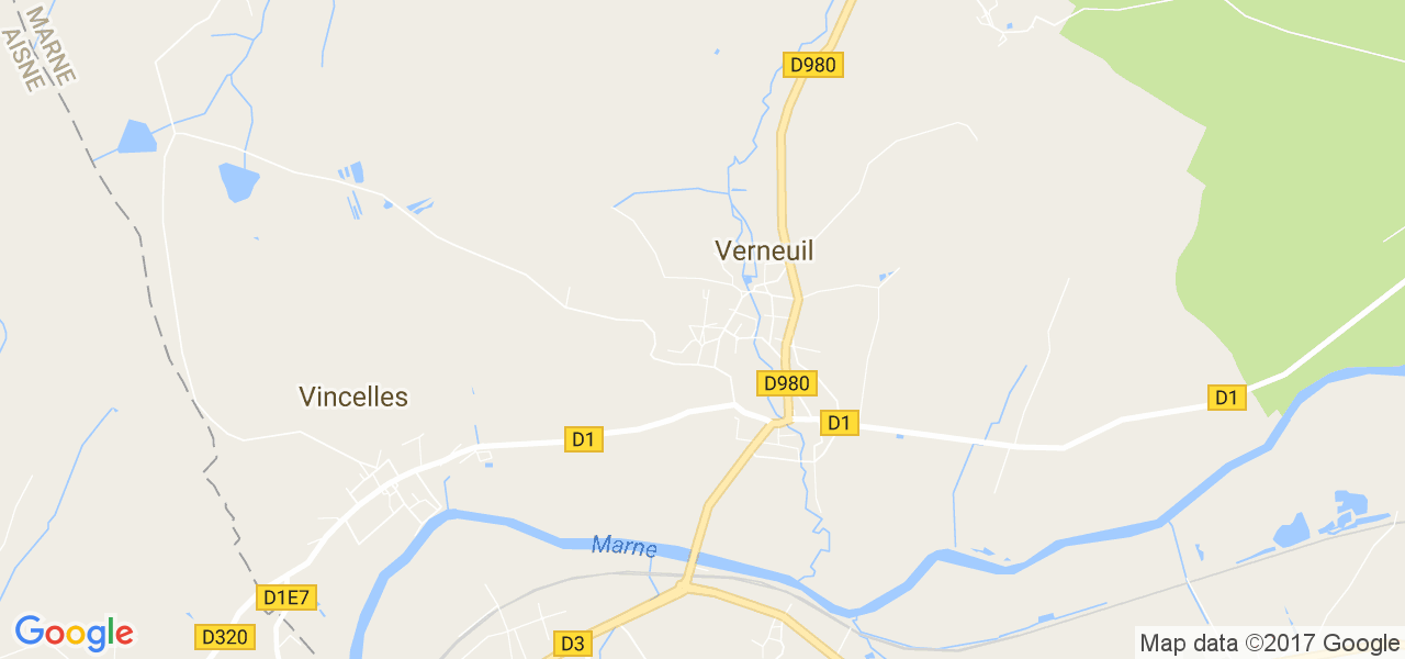 map de la ville de Verneuil