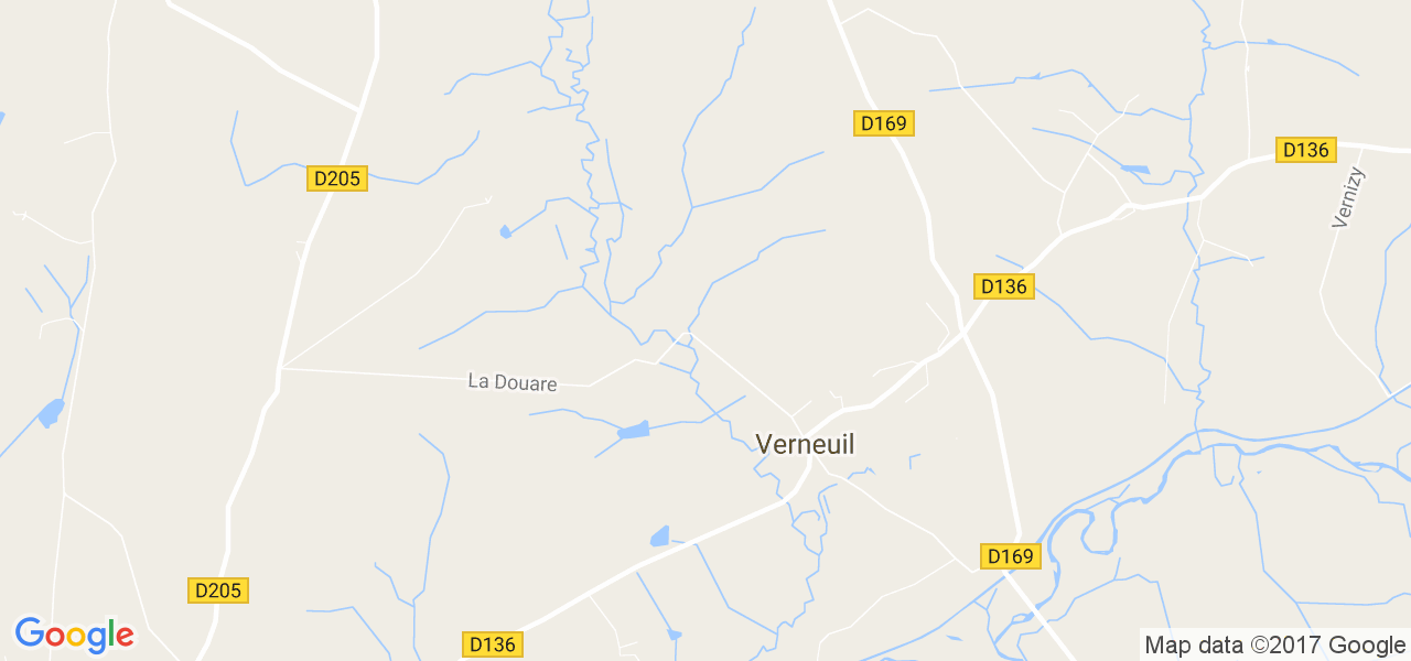 map de la ville de Verneuil