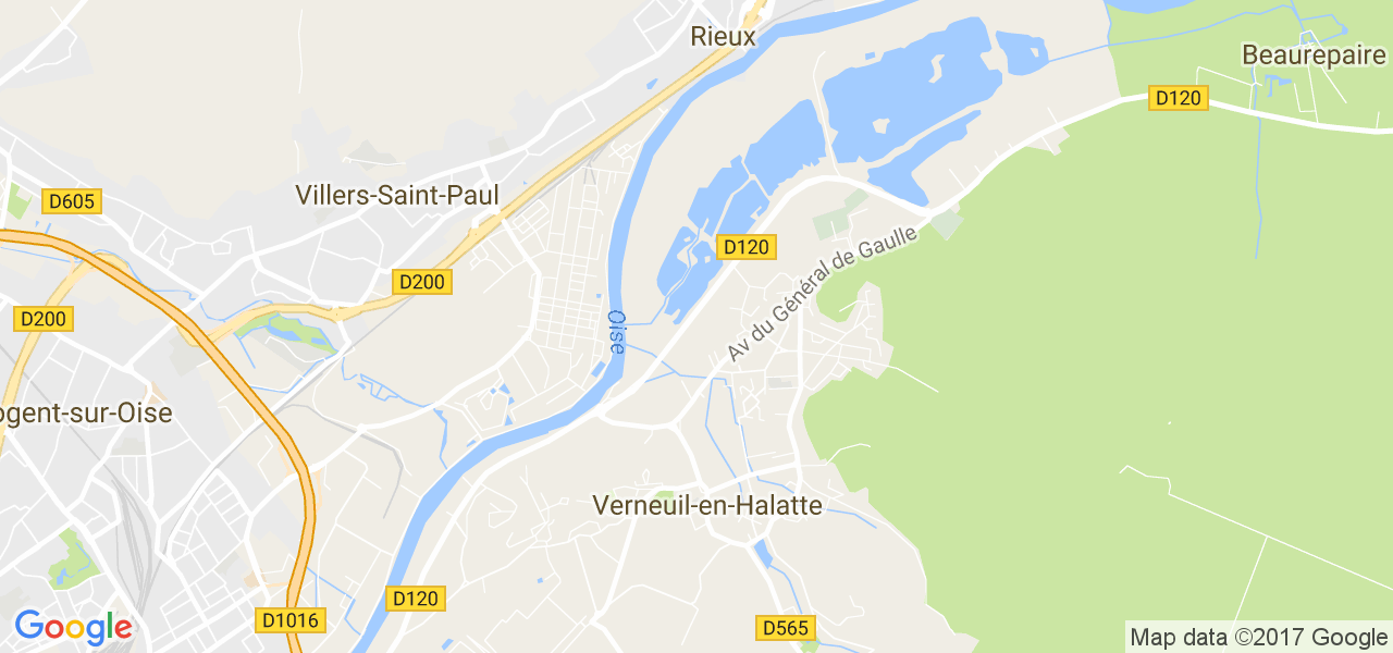 map de la ville de Verneuil-en-Halatte