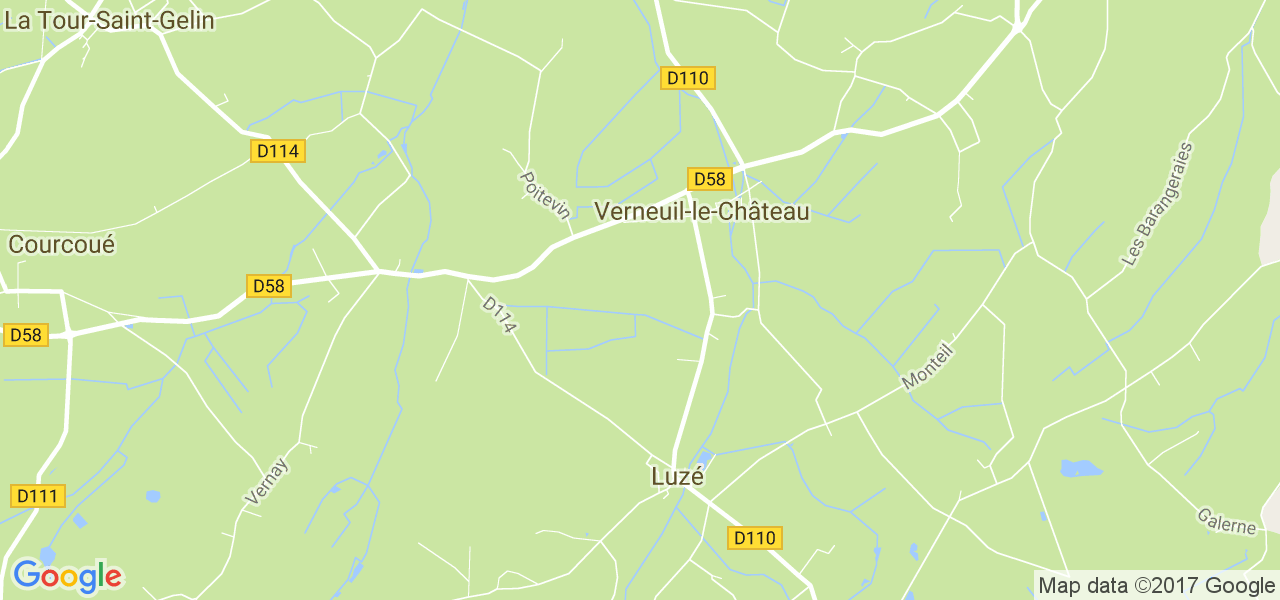 map de la ville de Verneuil-le-Château